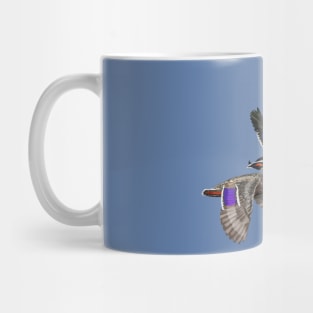 Mallard ducks in flight Mug